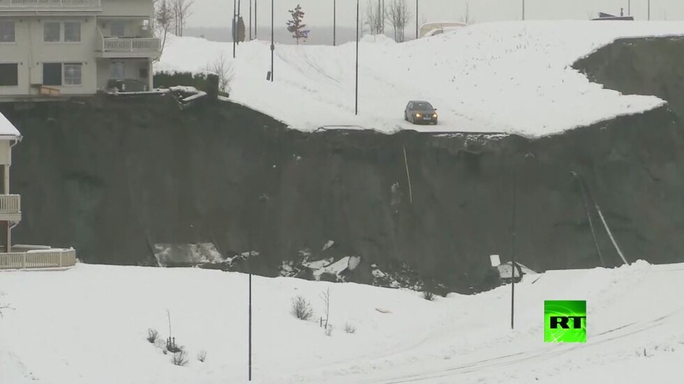 شاهد.. انزلاق أرضي في النرويج .. وعشرات المفقودين