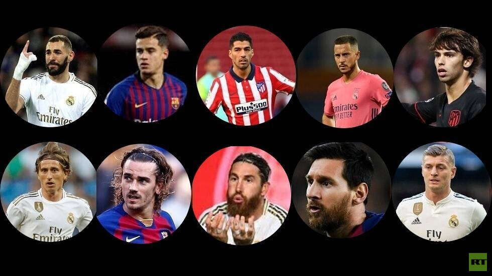 ترتيب ميسي ولاعبي الدوري الإسباني في قائمة 