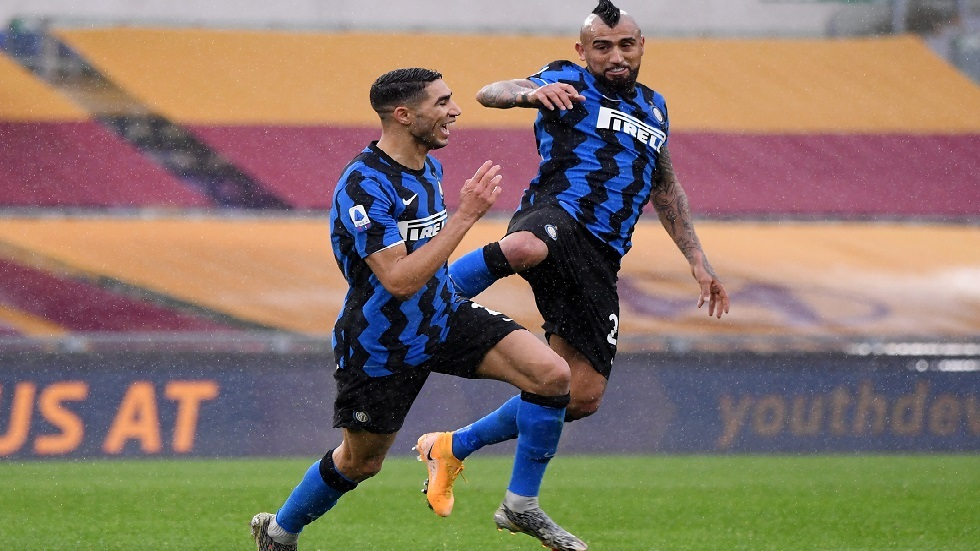 المغربي حكيمي يهز شباك روما بهدف عالمي (فيديو)