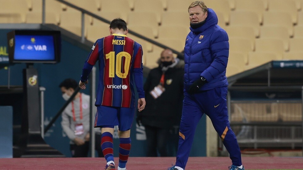 أول تعليق لكومان على طرد ميسي