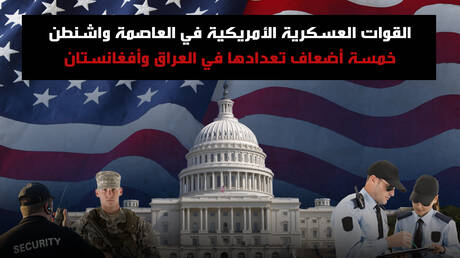 القوات العسكرية الأمريكية في العاصمة واشنطن
خمسة أضعاف تعدادها في العراق وأفغانستان