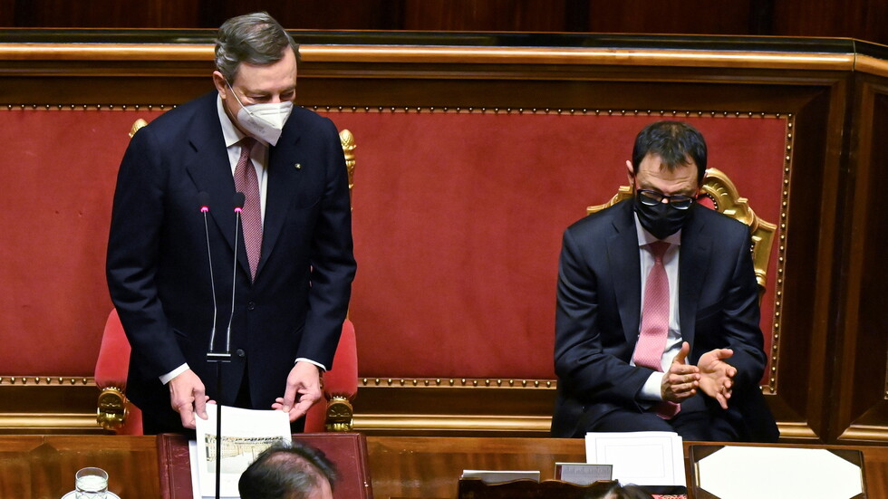 دراغي يتحدث عن خطته لمواجهة كورونا خلال جلسة الثقة