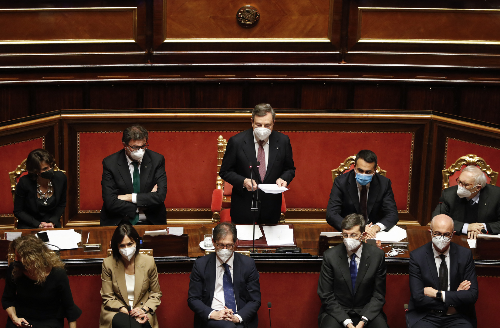 مجلس الشيوخ الإيطالي يمنح الثقة لحكومة ماريو دراغي