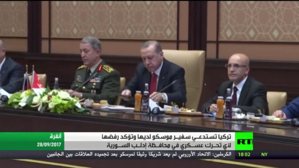 تركيا تستدعي سفير روسيا لديها بشأن سوريا