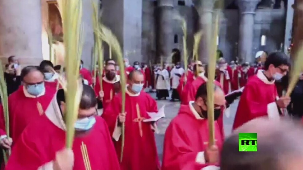 بالفيديو.. احتفالات أحد الشعانين في القدس