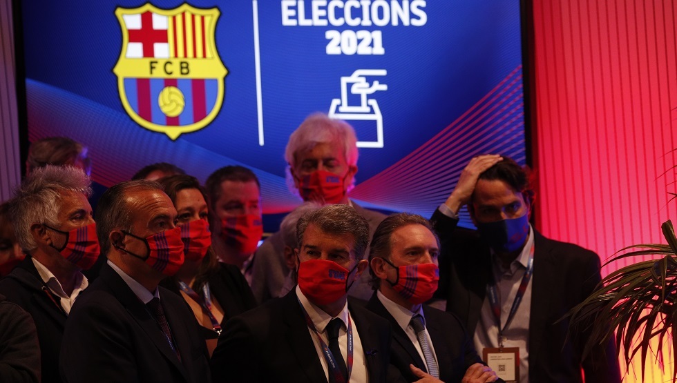 رسيما.. خوان لابورتا رئيسا لنادي برشلونة (فيديو)