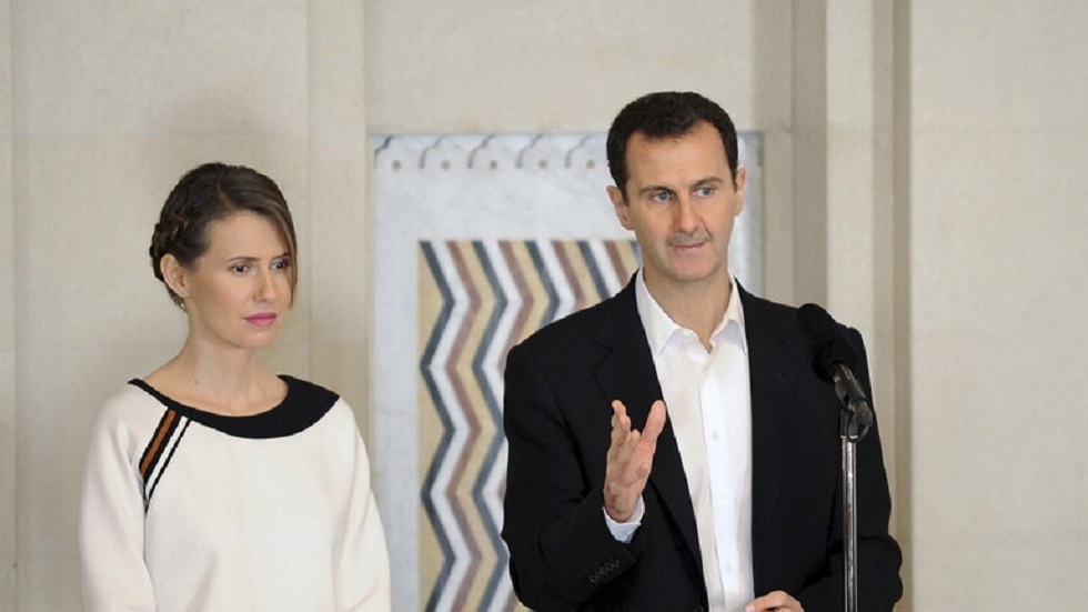 الرئاسة السورية: الأسد وعقيلته في مرحلة التعافي من كورونا