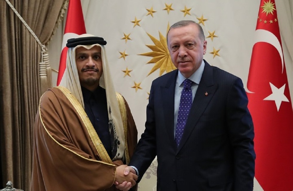 أردوغان يلتقي وزير خارجية قطر في اسطنبول