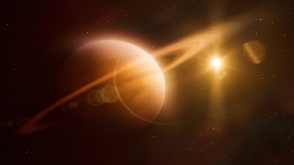 رسم متحرك يوضح سبب تشابه حلقات زحل مع 