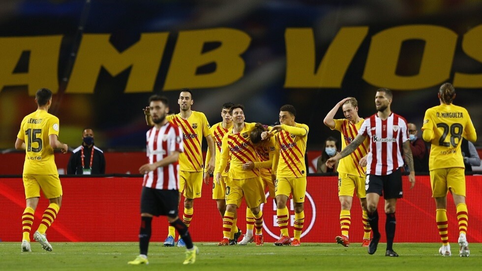 شاهد.. أهداف برشلونة في شباك بيلباو في نهائي كأس ملك إسبانيا