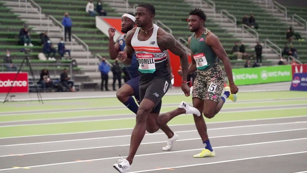 الأمريكي بروميل يسجل أسرع زمن في سباق 100 متر هذا العام