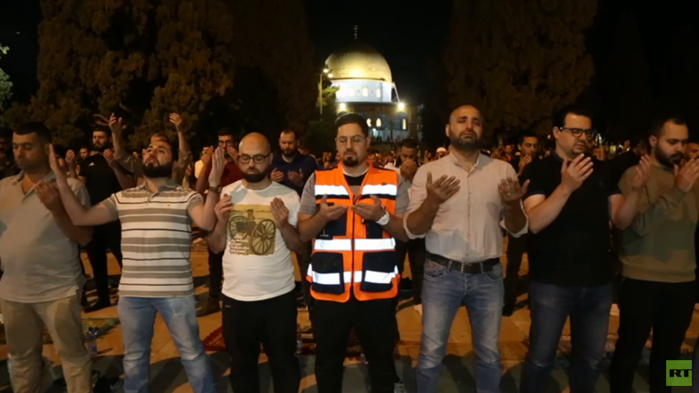 دعاء من صلاة التراويح في المسجد الأقصى نصرة لقطاع غزة