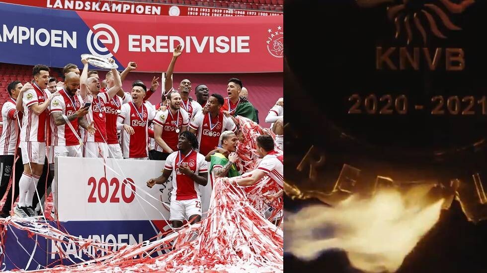 شاهد.. أياكس يصهر درع الدوري لـ42 ألف نجمة ويوزعها على جماهيره