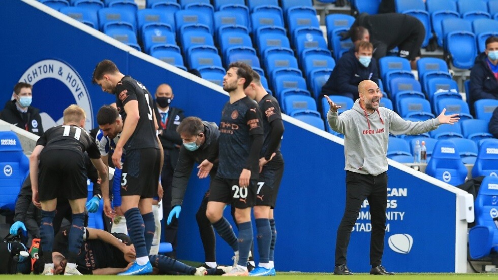 إصابة نجم "السيتي" في المران قبيل مواجهة تشيلسي في نهائي دوري الأبطال