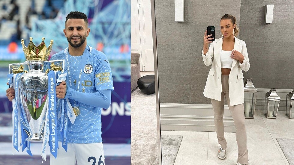 صديقة رياض محرز تنشر صورة لها لمؤازرة الجزائري (صور)