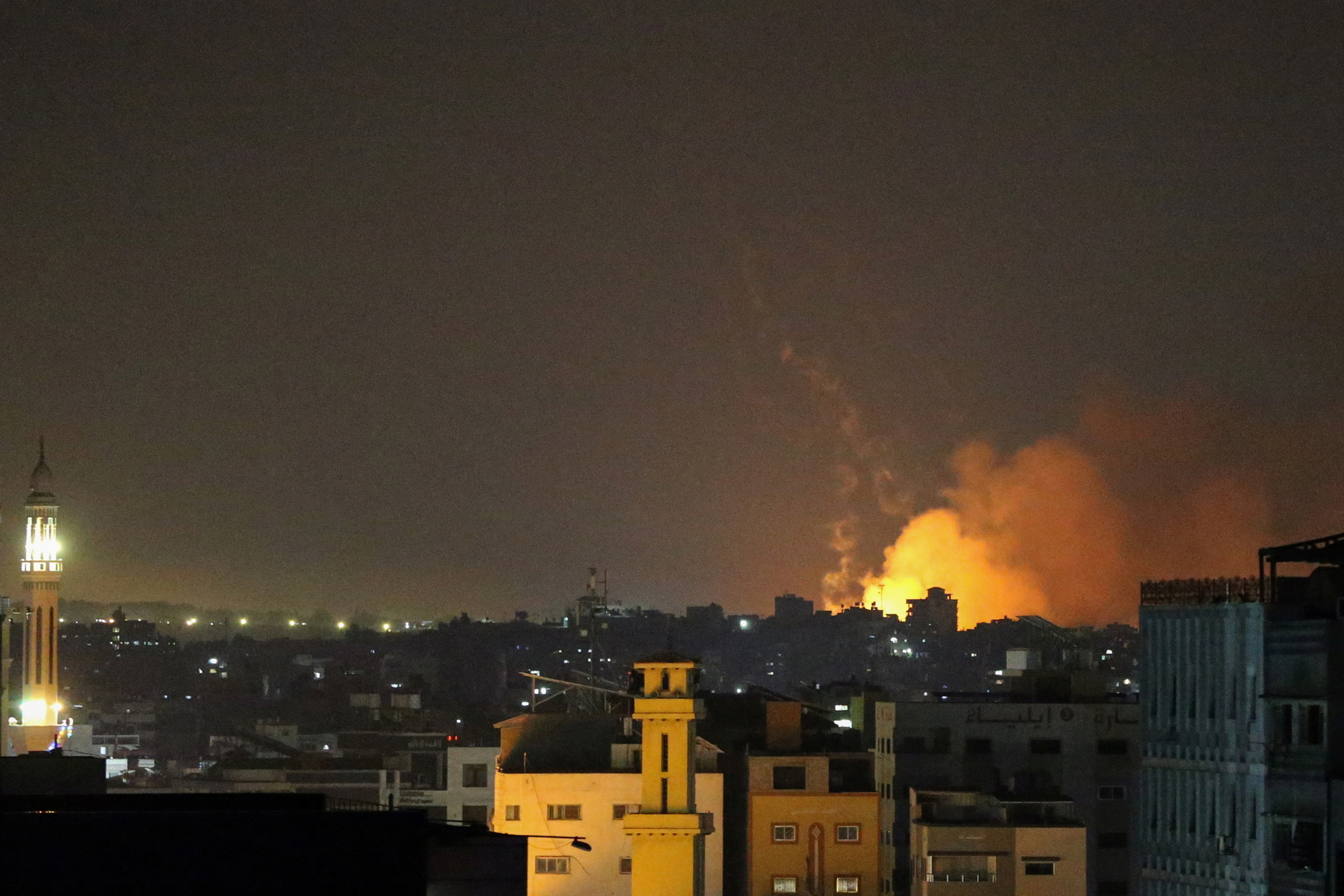 الجيش الإسرائيلي ينشر فيديو يوثق غاراته على مواقع في قطاع غزة