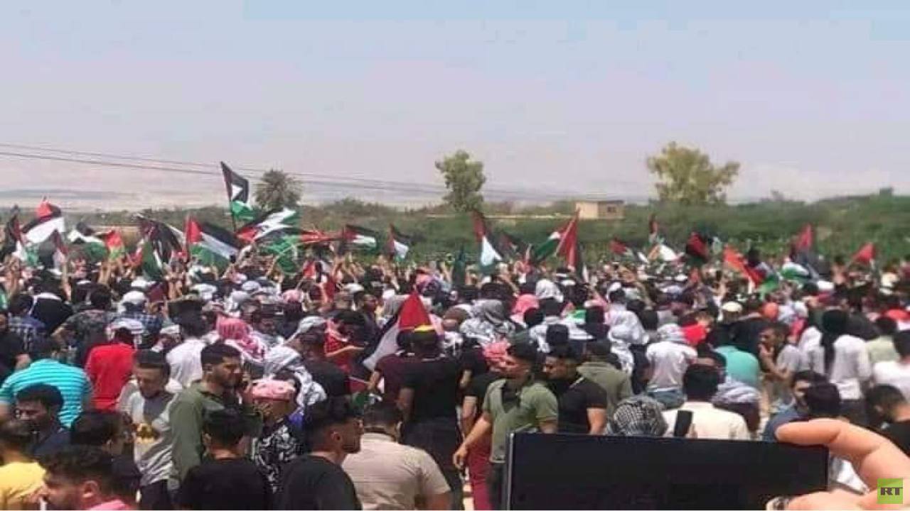 لليوم الثاني.. أردنيون يحتشدون قرب حدود الضفة (فيديو+صور)