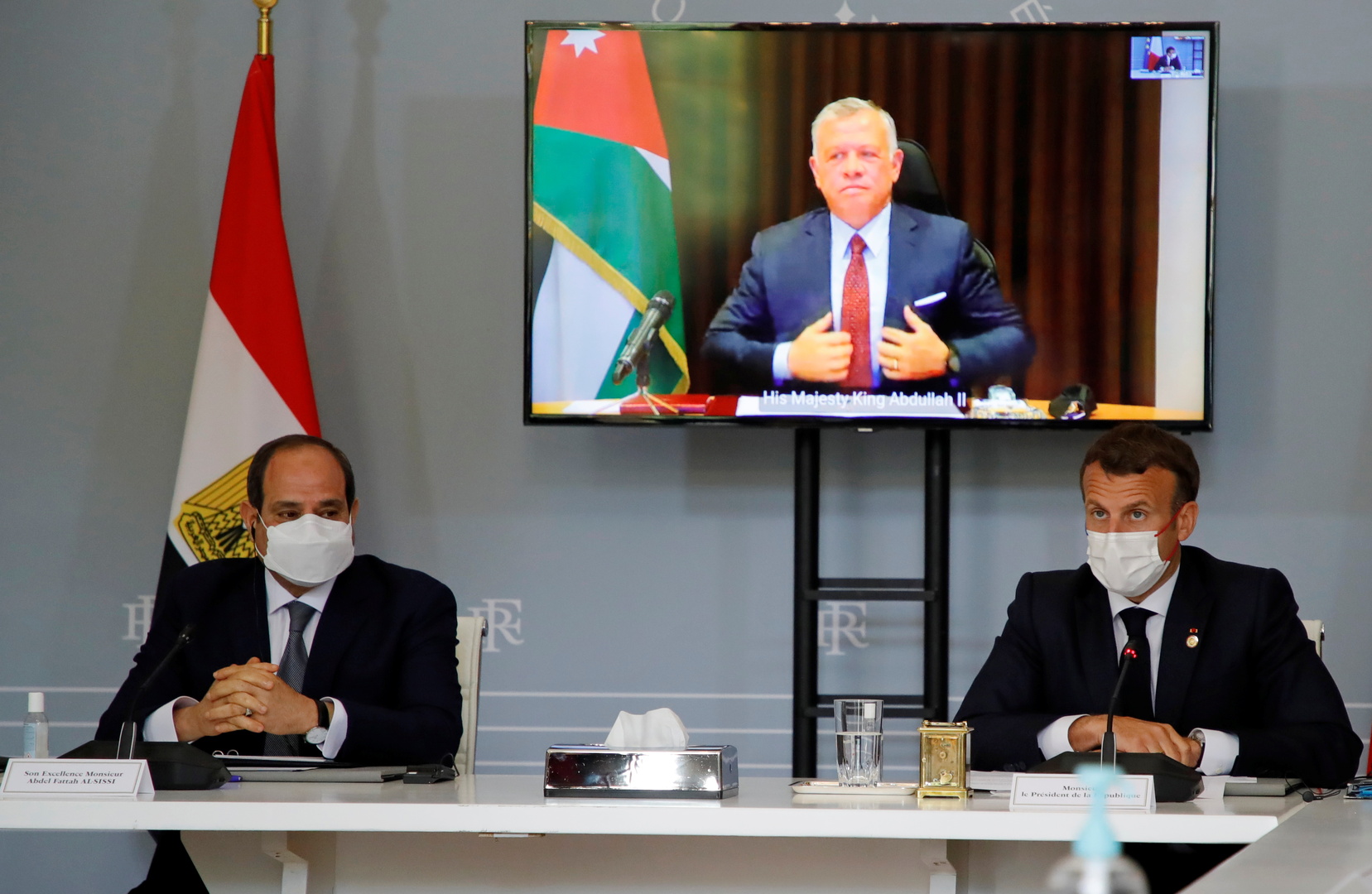 العاهل الأردني يجري محادثات مع رئيسي مصر وفرنسا ويؤكد ضرورة 