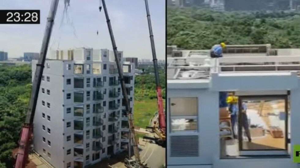 معجزة صينية.. بناء مبنى مكون من 10 طوابق خلال 28 ساعة فقط