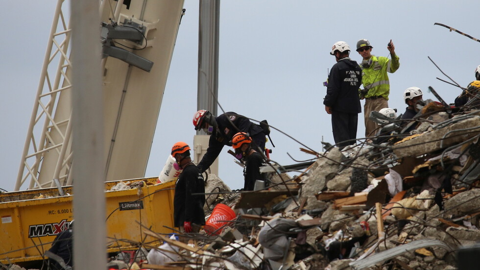 ارتفاع عدد ضحايا انهيار المبنى في فلوريدا الأمريكية إلى 18 قتيلا