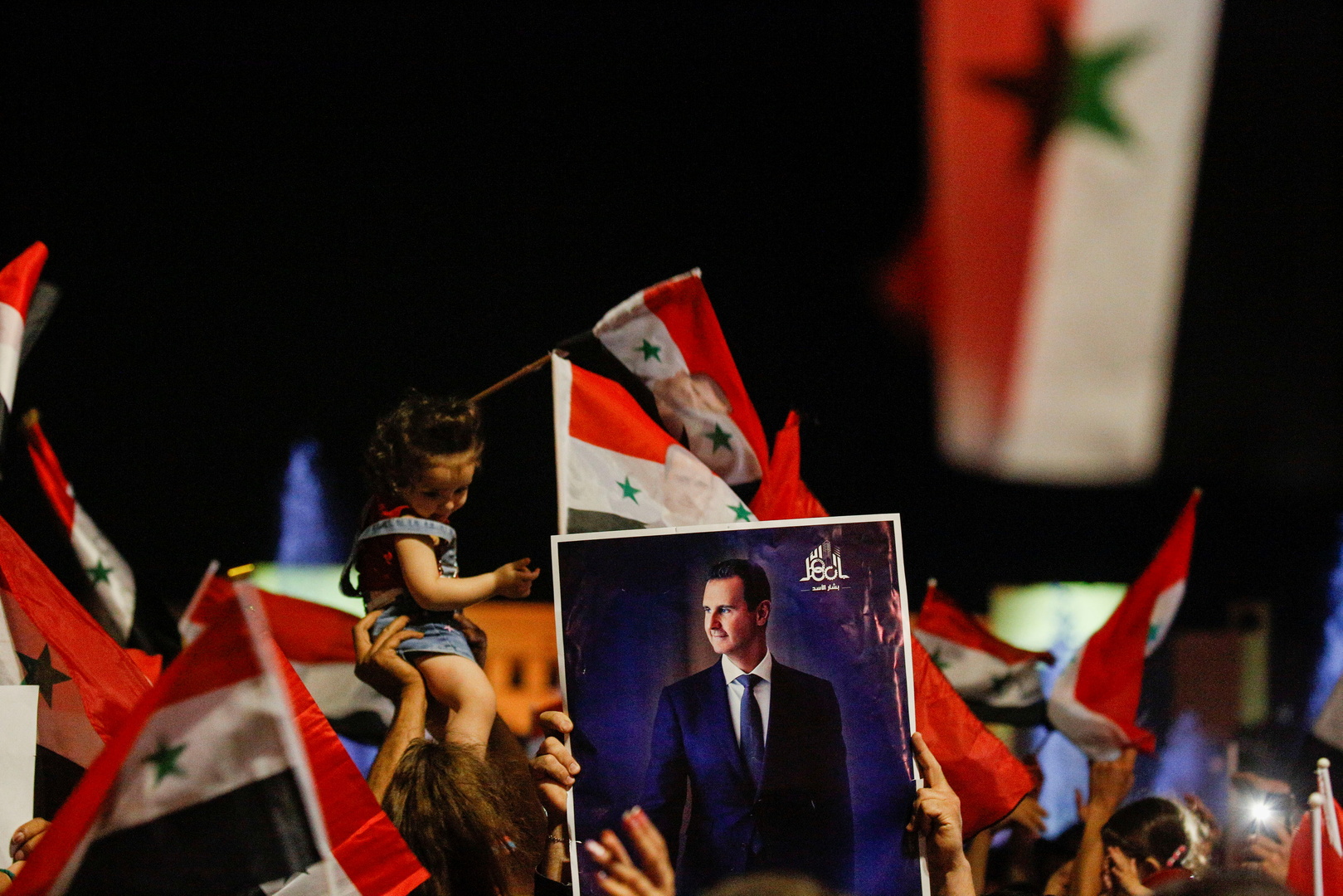 احتفالات بفوز بشار الأسد بولاية رئاسية جديدة