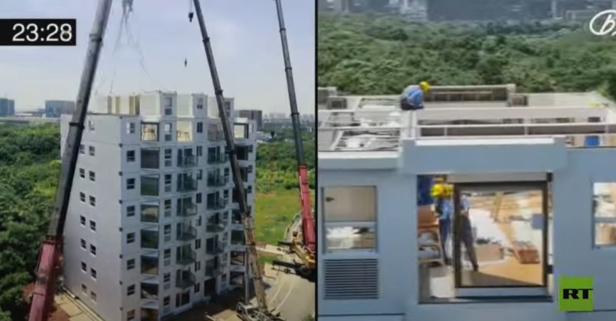 معجزة صينية.. بناء مبنى مكون من 10 طوابق خلال 28 ساعة فقط