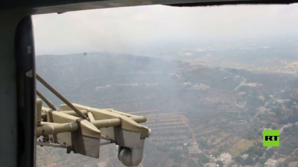 بالفيديو.. القوات الجوية الروسية تساعد في إخماد حريق كبير في سوريا