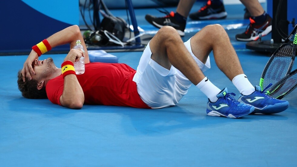 سقوط مدو لدجوكوفيتش في أولمبياد "طوكيو 2020"