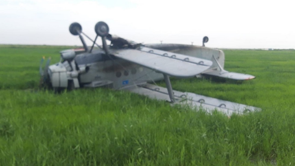 إصابة شخصين بسقوط طائرة في كازاخستان