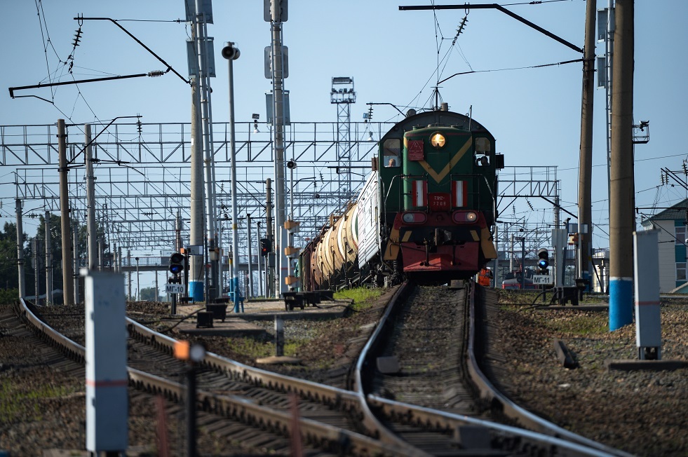 تصادم قطاري شحن في منطقة أمور بروسيا