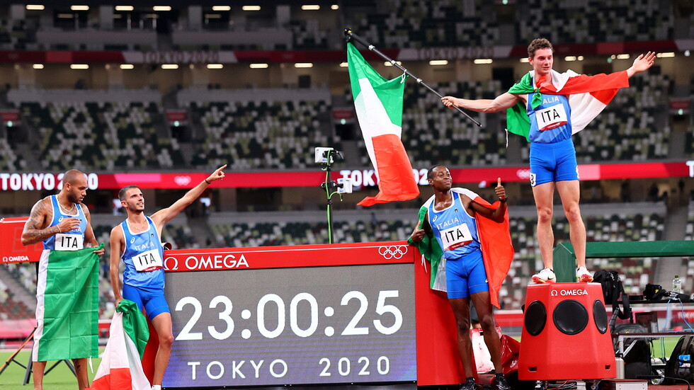 شاهد.. إيطاليا تسطر التاريخ في أولمبياد 2021 بأحرف من ذهب