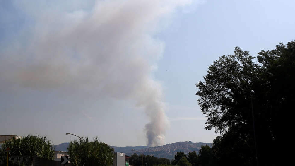 اندلاع حريق في غابات شرق روما وإجلاء السكان