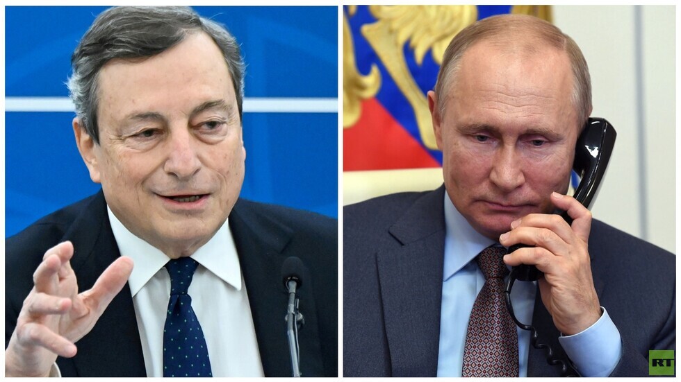 بوتين يبحث مع رئيس الوزراء الإيطالي أهمية منع حدوث كارثة إنسانية في أفغانستان