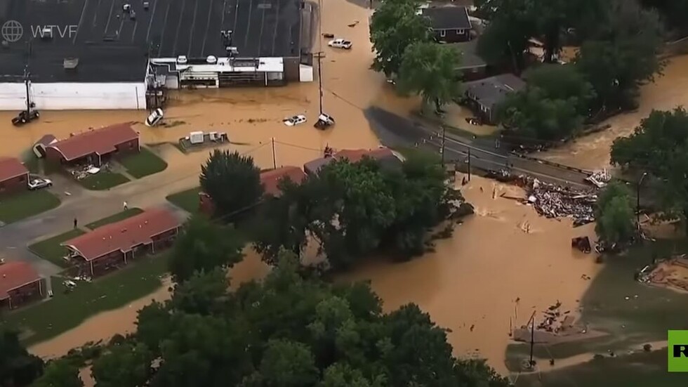 مشاهد جوية لأضرار الفيضانات الكارثية في ولاية تينيسي الأمريكية