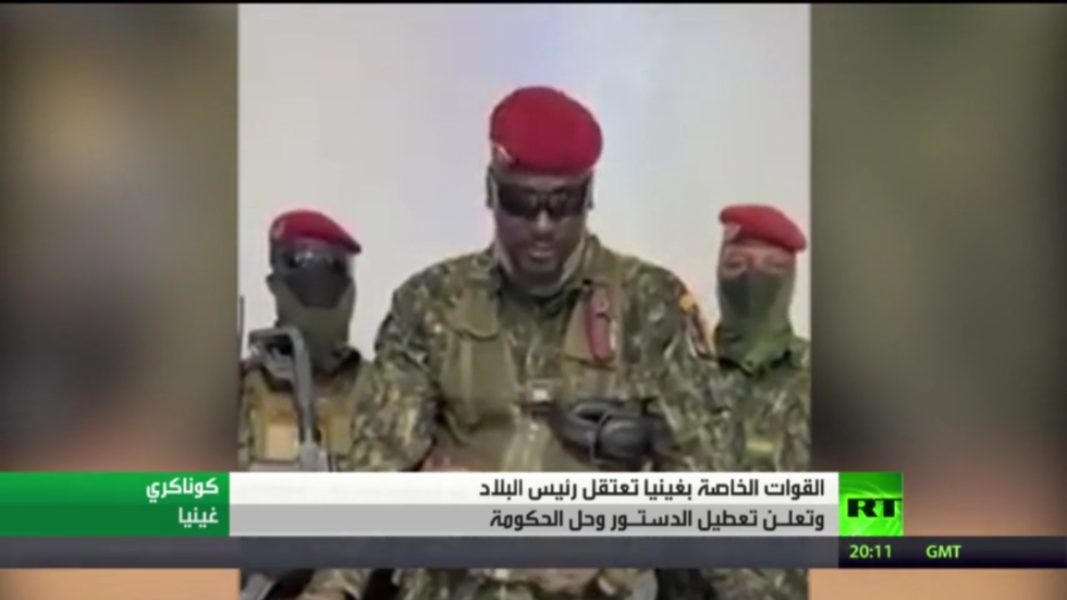 انقلاب عسكري بغينيا واعتقال الرئيس