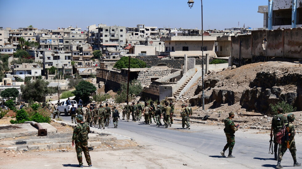 "سانا":  بدء عملية تسوية أوضاع المسلحين والمطلوبين في مدينة زرع والشيخ مسكين بريف درعا