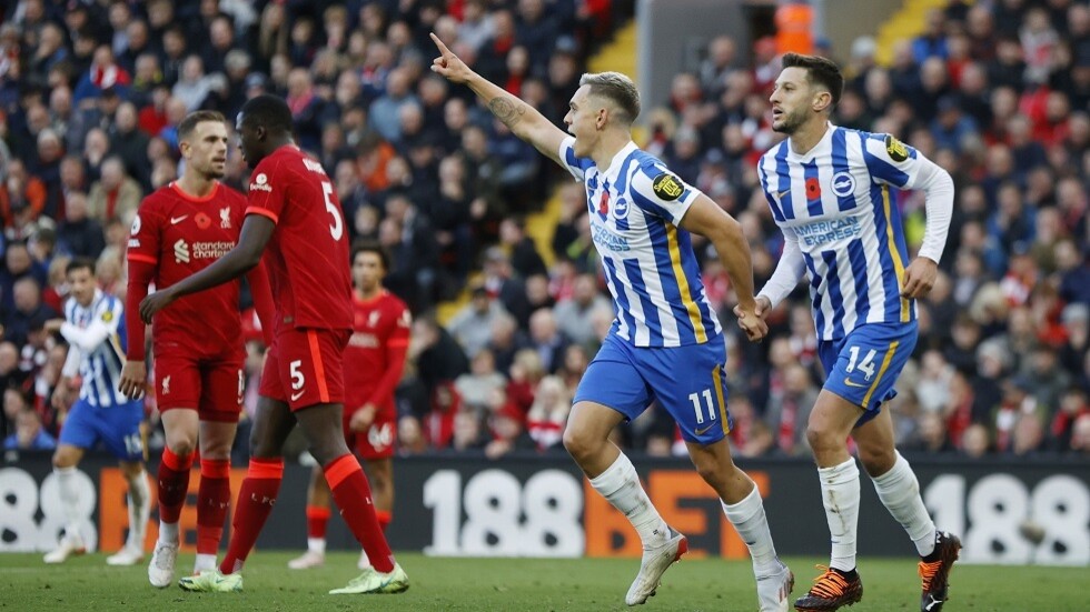 شاهد.. برايتون يقطع سلسلة محمد صلاح 