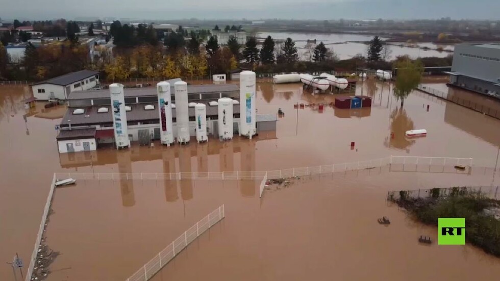 تصوير جوي لفيضانات عاصمة البوسنة والهرسك