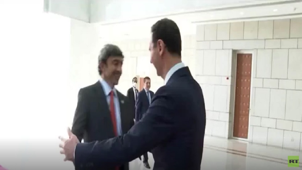 الأسد يستقبل ابن زايد في دمشق
