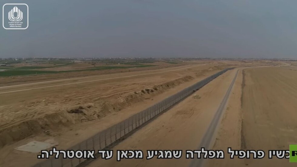 الجيش الإسرائيلي يكشف عن السياج المكتمل الفاصل مع قطاع غزة