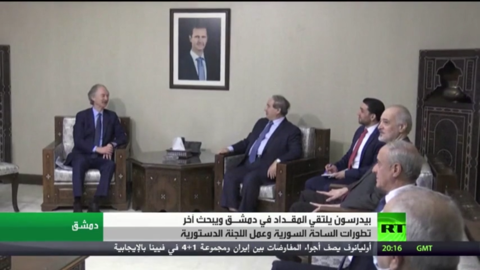 بيدرسون في دمشق لبحث عمل اللجنة الدستورية