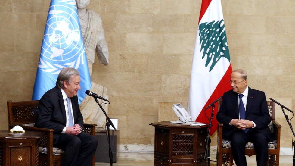غوتيريش: الهدف من زيارتي للبنان مناقشة تقديم أفضل دعم للشعب للتغلب على أزماته