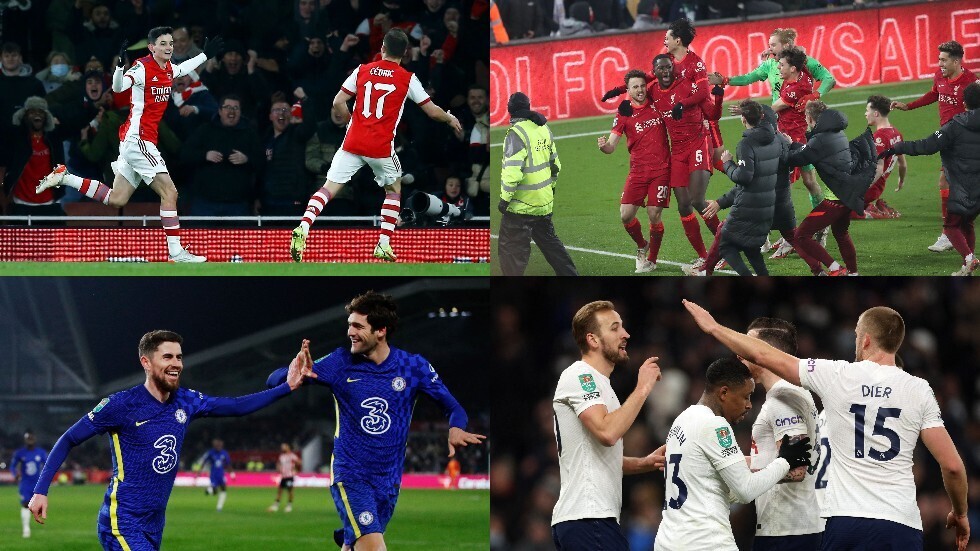 قرعة كأس رابطة المحترفين الإنجليزية.. ليفربول يصطدم بأرسنال