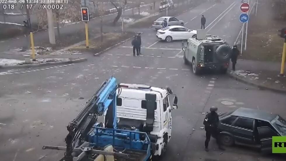 مشاهد لعملية مكافحة الإرهاب في كازاخستان