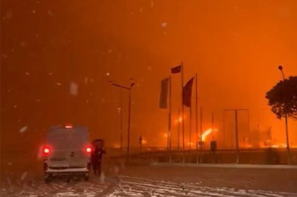 تركيا.. انفجار خط نفط كهرمان مرعش وغازي عنتاب جنوب البلاد (صور)