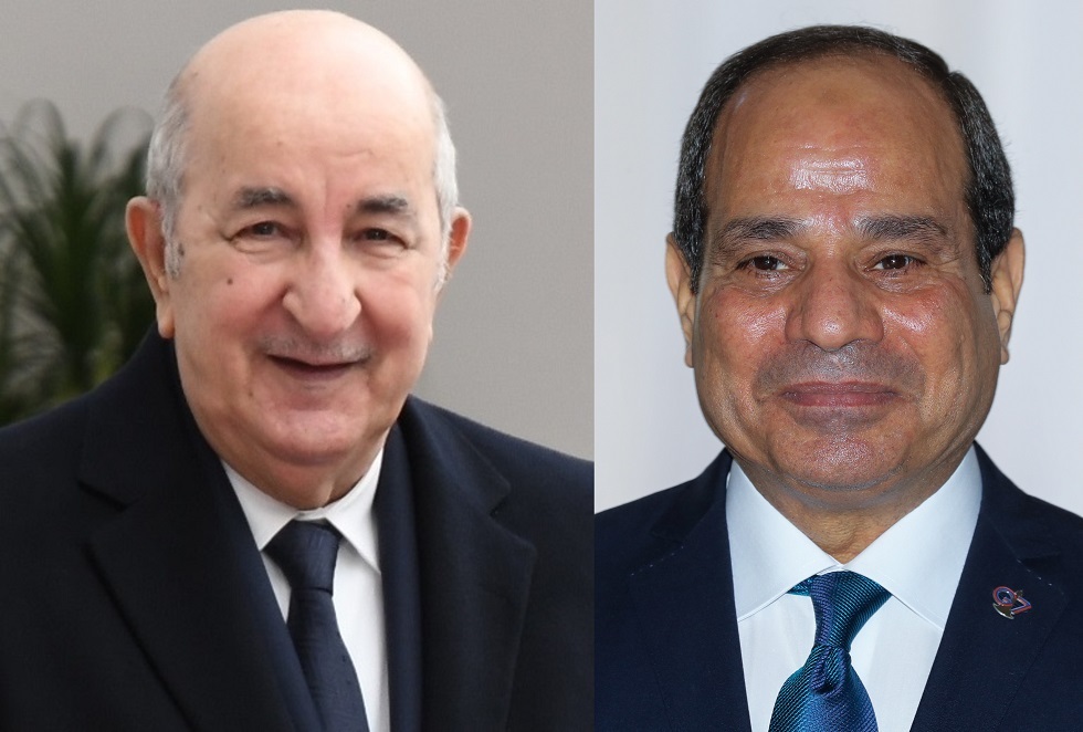الرئيس المصري يستقبل نظيره الجزائري في مطار القاهرة