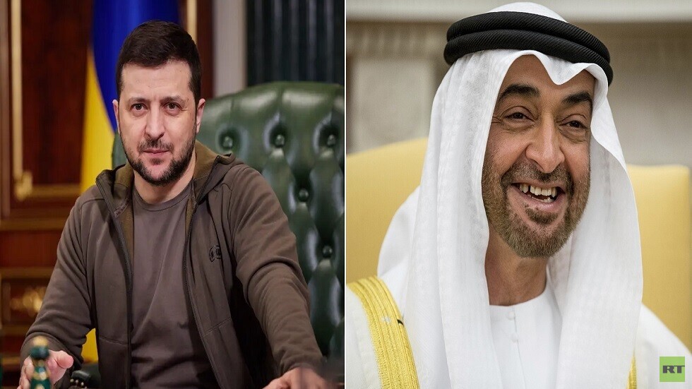 زيلينسكي يبحث مع بن زايد تطورات العملية العسكرية الروسية في أوكرانيا