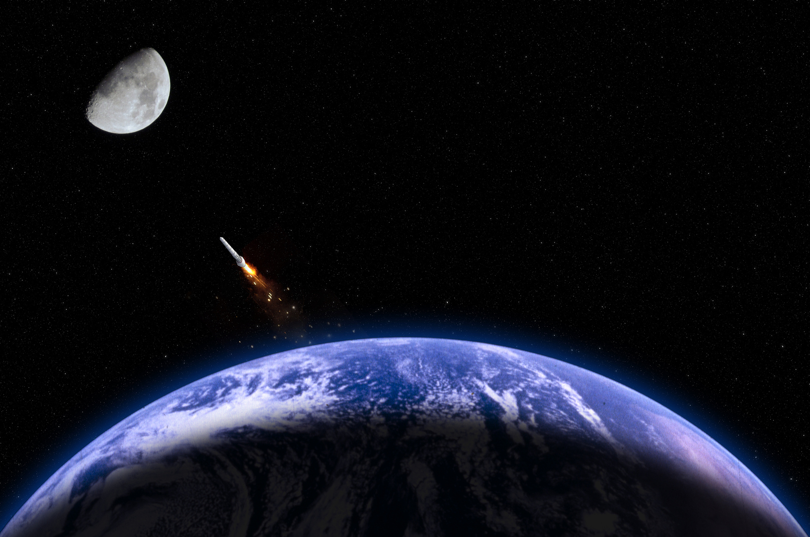 القمر بانتظار اصطدام صاروخ مجهول الهوية يزن 3 أطنان على سطحه بسرعة 9300 كيلومتر/ الساعة