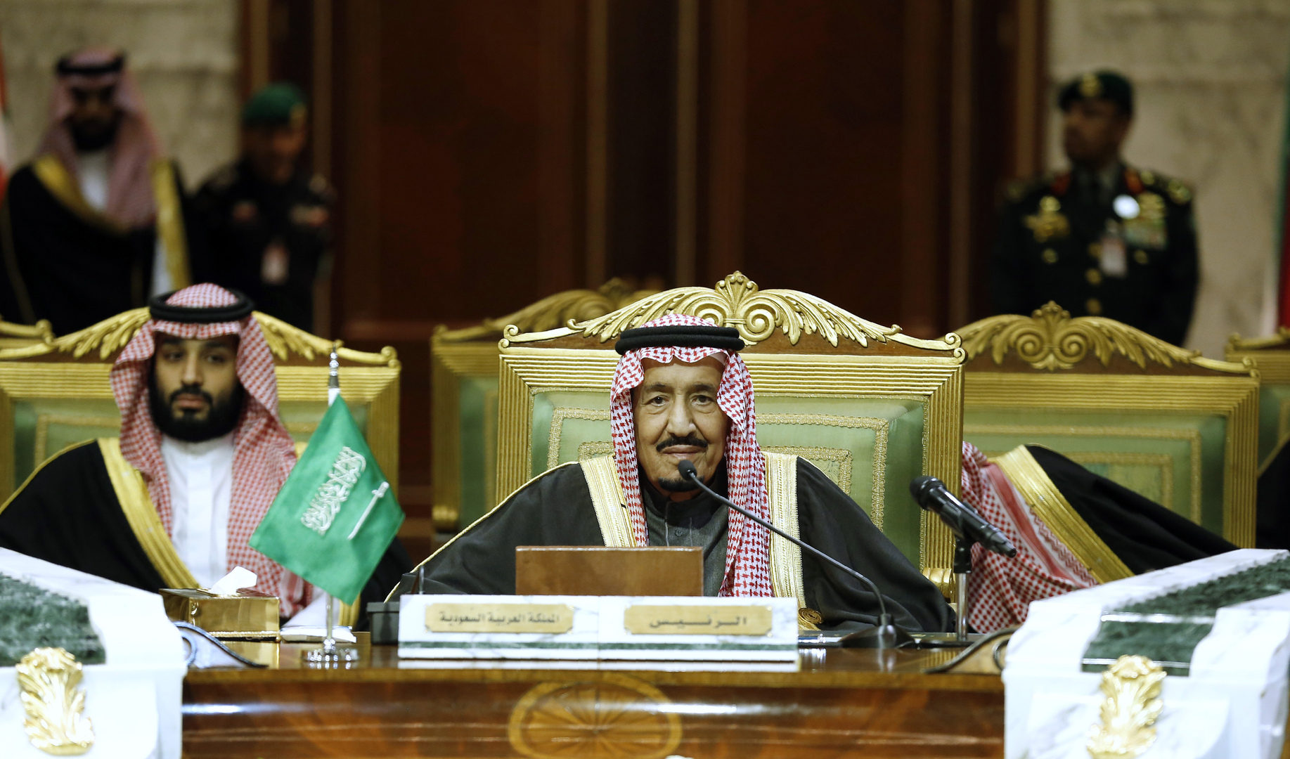 العاهل السعودي، الملك سلمان بن عبد العزيز، وولي عهده، الأمير محمد بن سلمان