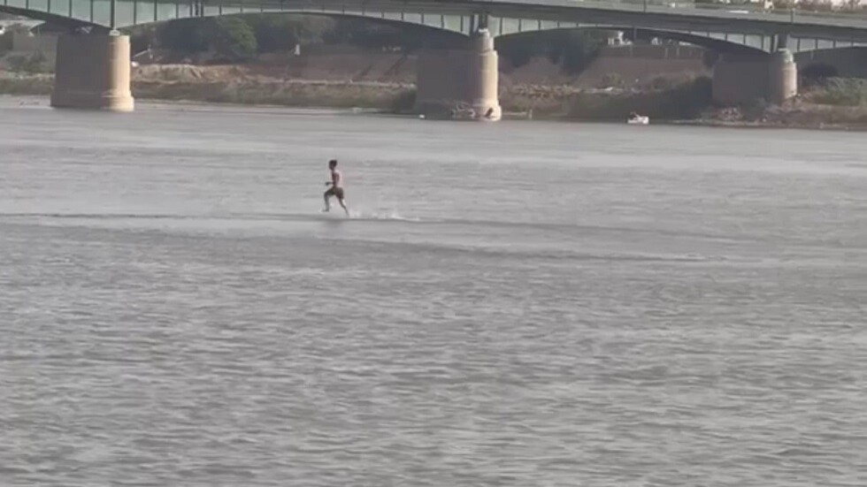 شاهد.. فيديو يوثق الانخفاض الحاد لمنسوب مياه نهر دجلة في العراق